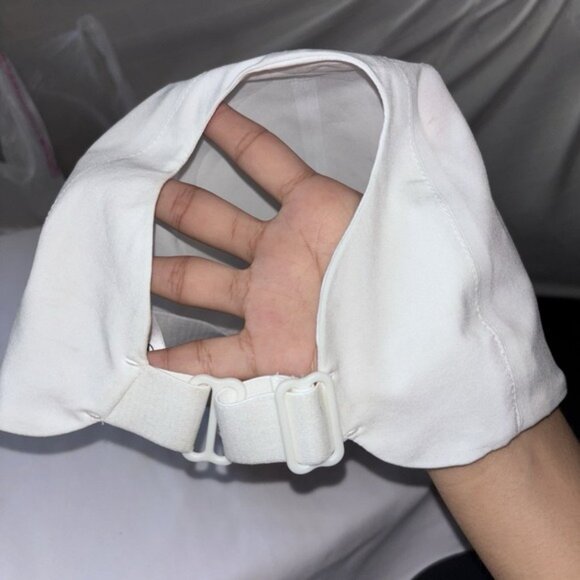 Lululemon White Baseball Cap OS Cotton Blend Adjustable Strap Athleisure - Picture 2 of 5